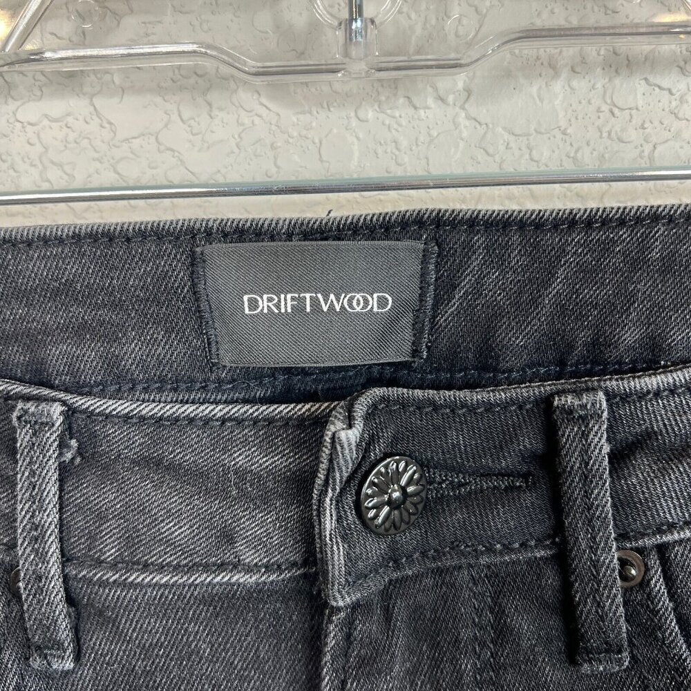 Driftwood Jackie Studded Jeans Black Size 25 Skinny Leg Frayed Casual - Picture 4 of 8